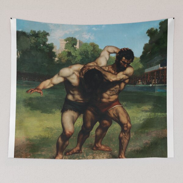 Item preview, Powerful Grapple Wrestlers by Jean Désiré Gustave Courbet designed and sold by InnerCitadel.