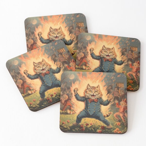 Item preview, Louis Wain Schizophrenia Cat Painting For Cat Lovers designed and sold by Petsthetic.