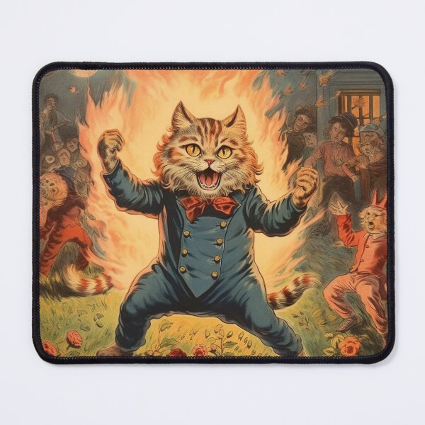 Item preview, Louis Wain Schizophrenia Cat Painting For Cat Lovers designed and sold by Petsthetic.