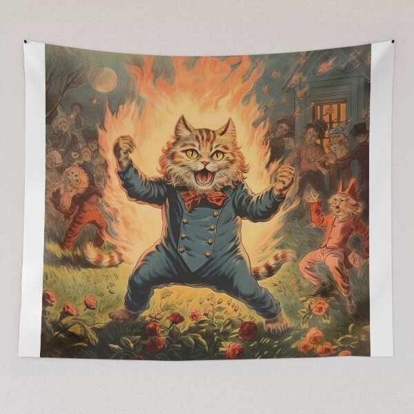 Item preview, Louis Wain Schizophrenia Cat Painting For Cat Lovers designed and sold by Petsthetic.