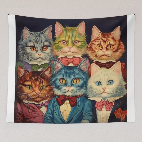 Item preview, Louis Wain Schizophrenia Cat Painting For Cat Lovers designed and sold by Petsthetic.
