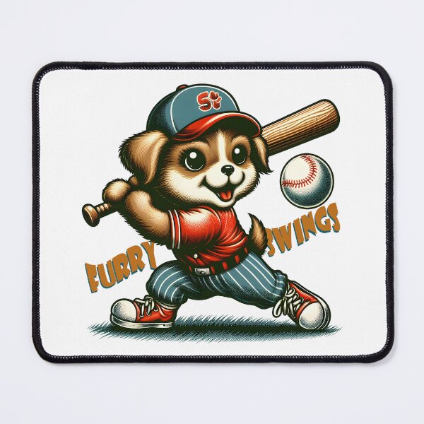 Item preview, Furry Swings Puppy Baseball Player designed and sold by İlker Berk Ergan.