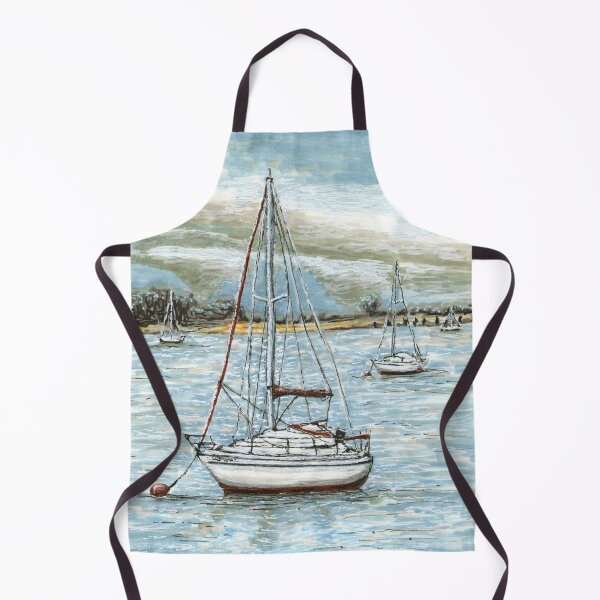 Item preview, Sailing Boats Moored at Deganwy Quay, North Wales designed and sold by LymphomaLass.