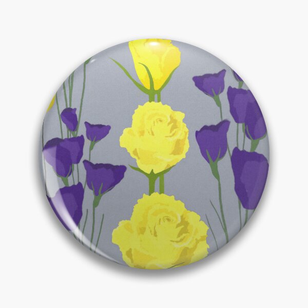 Item preview, purple and yellow flowers digital drawing for charity designed and sold by JayTCee.