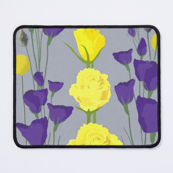 Item preview, purple and yellow flowers digital drawing for charity designed and sold by JayTCee.
