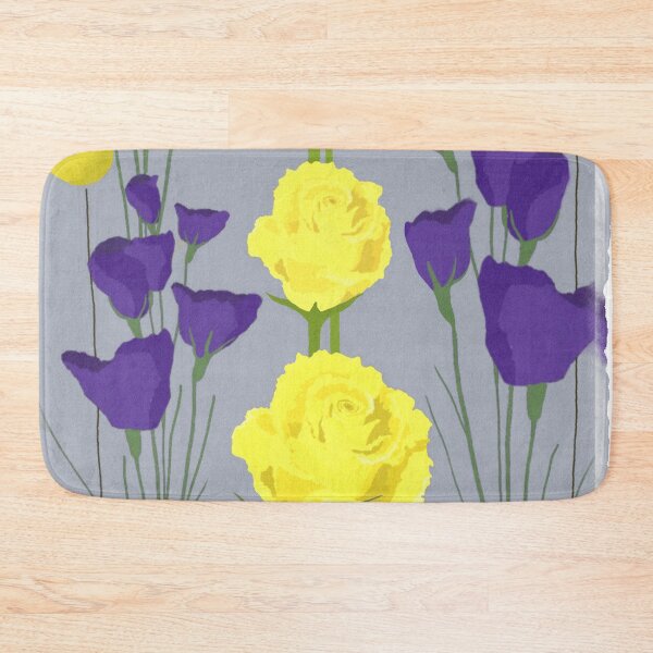 Item preview, purple and yellow flowers digital drawing for charity designed and sold by JayTCee.