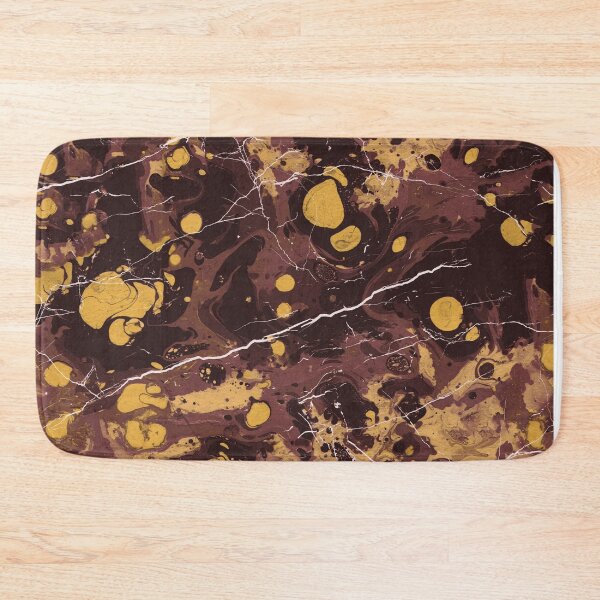 Item preview, red Ebru marble - trompe l'oeil painted marble designed and sold by Wolfsee.
