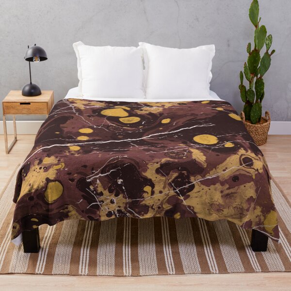 Item preview, red Ebru marble - trompe l'oeil painted marble designed and sold by Wolfsee.