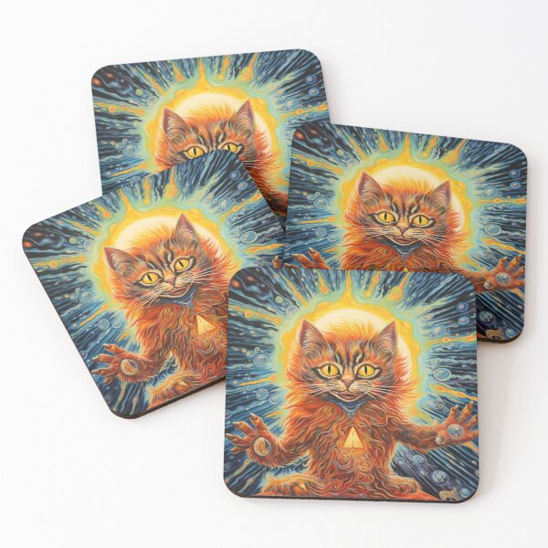 Item preview,  Louis Wain Schizophrenia Cat Painting For Cat Lovers designed and sold by Petsthetic.