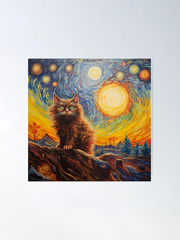 Tableau Chat Louis Wain – La Fête Du Célibataire – Toile Tendu Pret à Accrocher