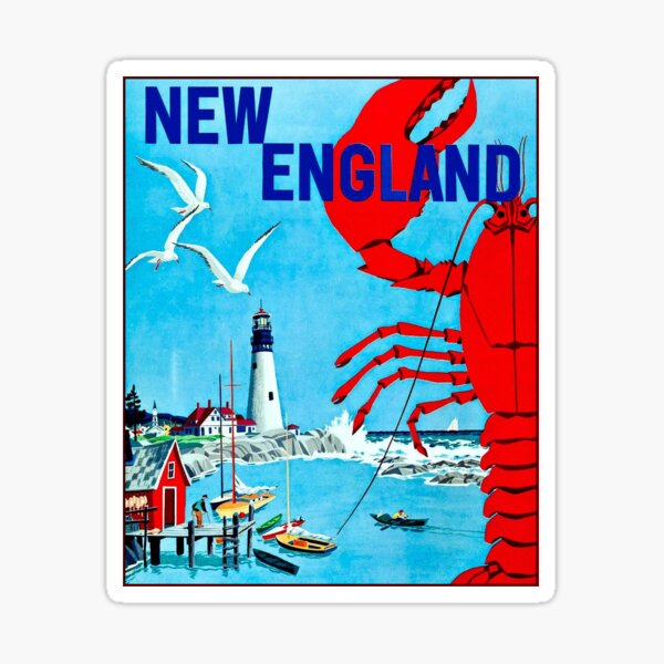 Item preview, LIGHTHOUSE : Vintage New England Advertising Print designed and sold by posterbobs.