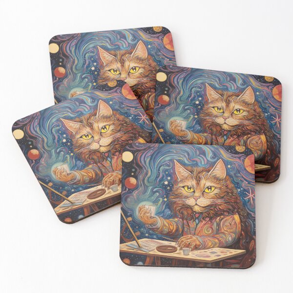 Item preview, Louis Wain Schizophrenia Cat Painting For Cat Lovers designed and sold by Petsthetic.