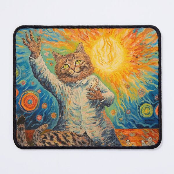 Item preview, Louis Wain Schizophrenia Cat Painting For Cat Lovers designed and sold by Petsthetic.
