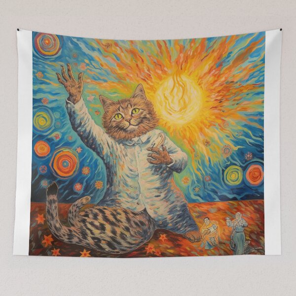 Item preview, Louis Wain Schizophrenia Cat Painting For Cat Lovers designed and sold by Petsthetic.