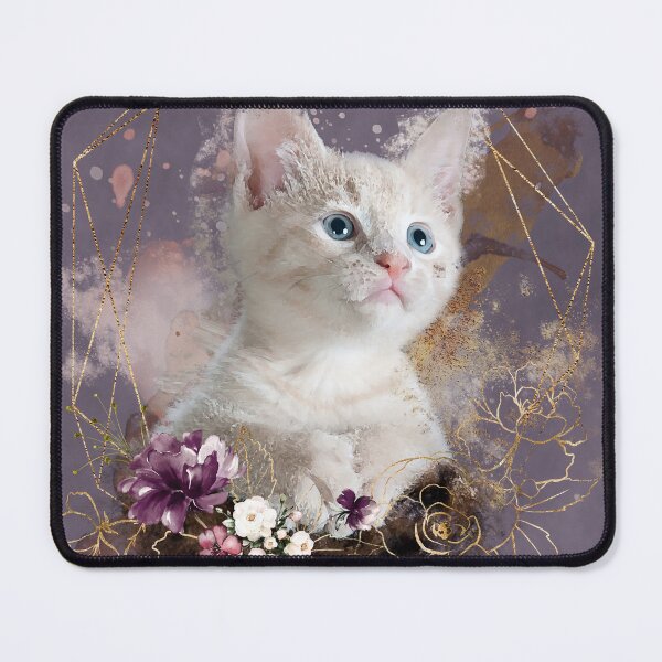 Item preview, Cat with flowers designed and sold by PortraitByKaya.