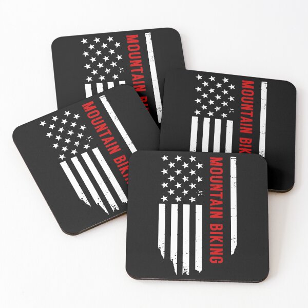 Item preview, American Flag Mountain Biking designed and sold by Beezi Graphix.