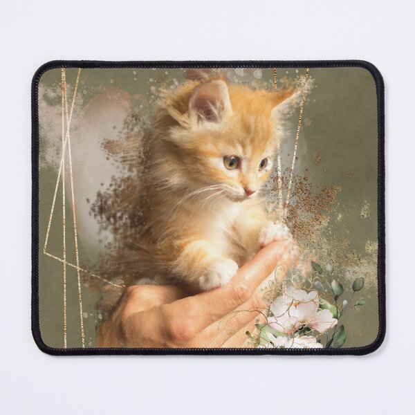 Item preview, Cat in hand with flowers designed and sold by PortraitByKaya.
