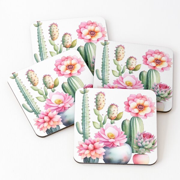 Item preview, Cactus with flowers designed and sold by MirucaDesign.