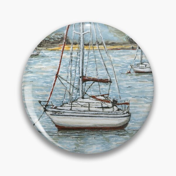 Item preview, Sailing Boats Moored at Deganwy Quay, North Wales designed and sold by LymphomaLass.