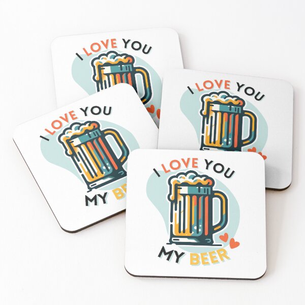 Item preview, I LOVE YOU MY BEER : Valentine Funny Cute designed and sold by Drextor.