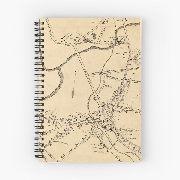 Item preview, Vintage Battle of Concord Map (1875) designed and sold by BravuraMedia.