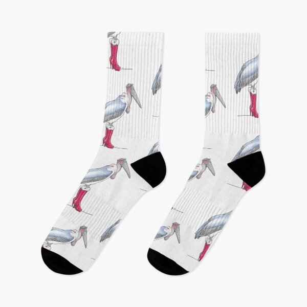 Item preview, Marabou Stork in Festive Footwear designed and sold by JimsBirds.
