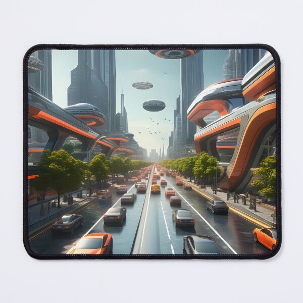 Item preview, futuristic city traffic with floating buildings designed and sold by IncredibleGeek.