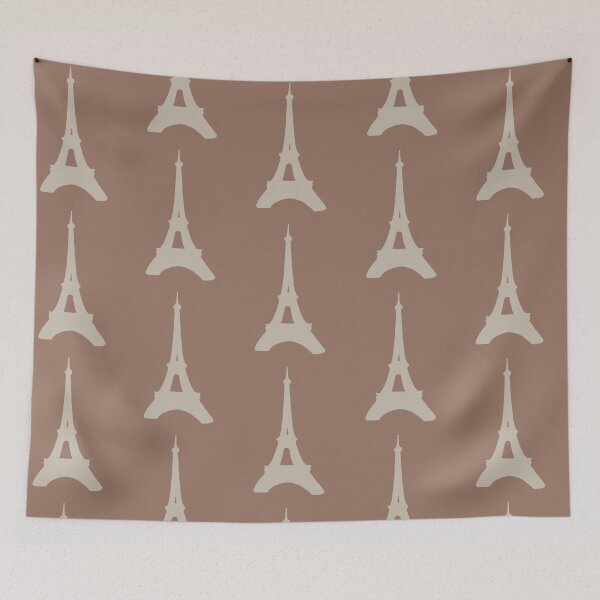 Item preview, Architectural Landmarks No. 64: Eiffel Tower Silhouette. Grey Beige and Pink Brown. Abstract Artwork By Carraann designed and sold by CARRAANN.