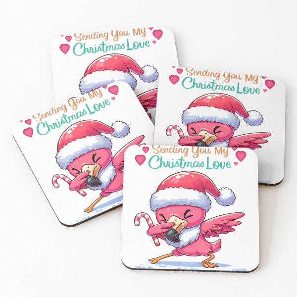 Item preview, Christmas Flamingo - Kawaii Pink Flamingo Dabbing designed and sold by JessArty ⭐⭐⭐⭐⭐.