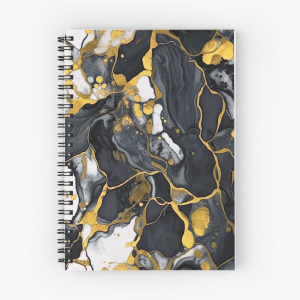 Item preview, black white gold Liquid Marble - acrylic paint marble camouflage designed and sold by Wolfsee.