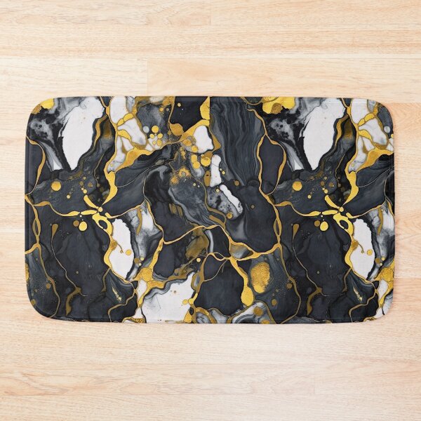 Item preview, black white gold Liquid Marble - acrylic paint marble camouflage designed and sold by Wolfsee.