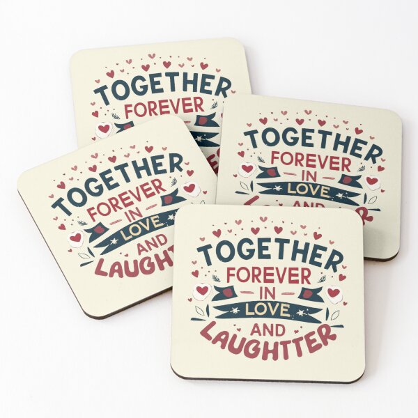 Item preview, Together Forever In Love & Laughter Red Hearts designed and sold by TugForkFinds.