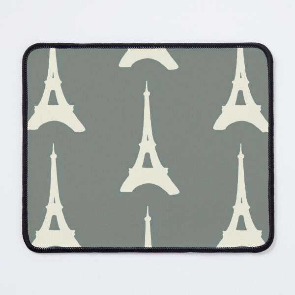 Item preview, Architectural Landmarks No. 65: Eiffel Tower Silhouette. Blue Green Grey Cream Beige. Abstract Artwork By Carraann designed and sold by CARRAANN.