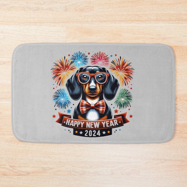 Item preview, Dachshund New Year's 2024 Celebration designed and sold by Hibiskusmond.
