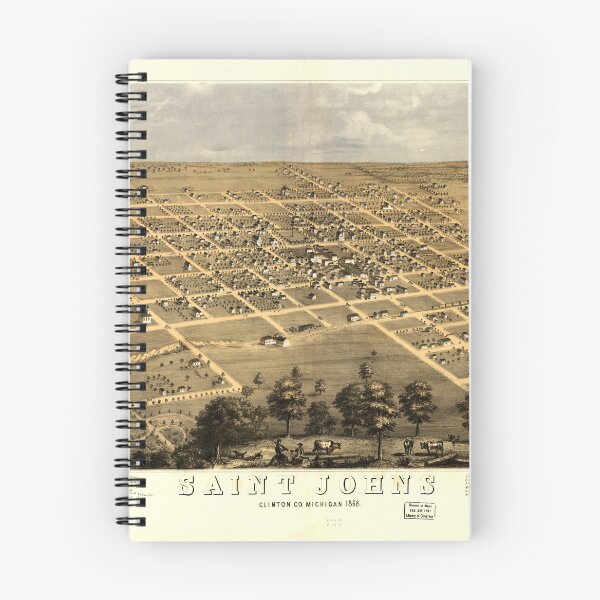 Item preview, Saint Johns, Michigan (1868) designed and sold by allhistory.