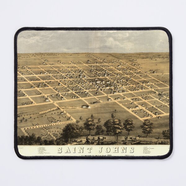 Item preview, Saint Johns, Michigan (1868) designed and sold by allhistory.