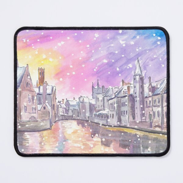 Item preview, Bruges Winter Dreams and Canal Views at Dawn designed and sold by artshop77.