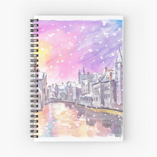 Item preview, Bruges Winter Dreams and Canal Views at Dawn designed and sold by artshop77.
