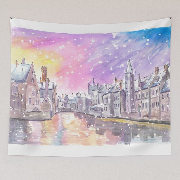 Item preview, Bruges Winter Dreams and Canal Views at Dawn designed and sold by artshop77.