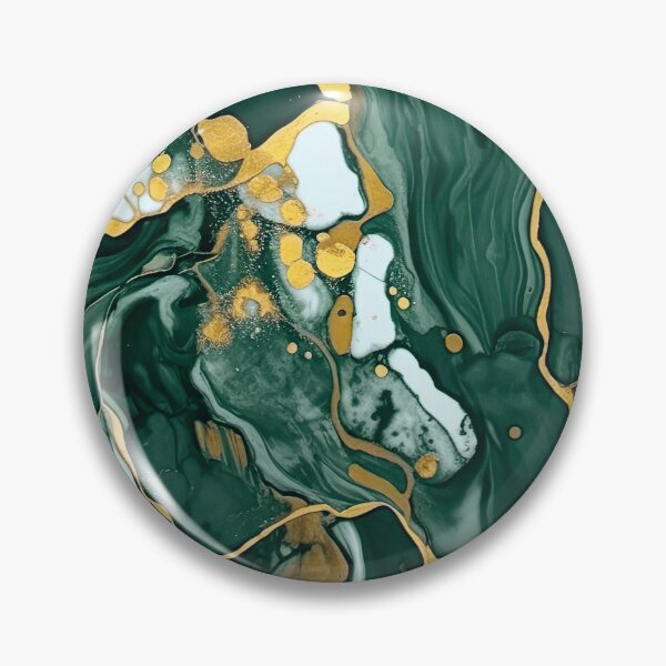 Item preview, Green gold Liquid Marble - acrylic paint marble camouflage designed and sold by Wolfsee.