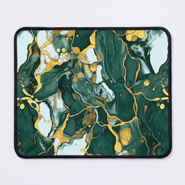 Item preview, Green gold Liquid Marble - acrylic paint marble camouflage designed and sold by Wolfsee.