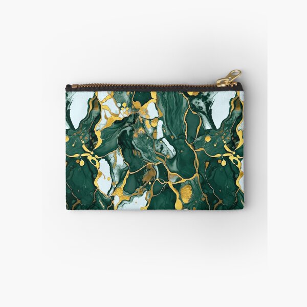 Item preview, Green gold Liquid Marble - acrylic paint marble camouflage designed and sold by Wolfsee.