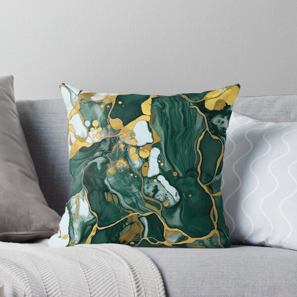 Item preview, Green gold Liquid Marble - acrylic paint marble camouflage designed and sold by Wolfsee.