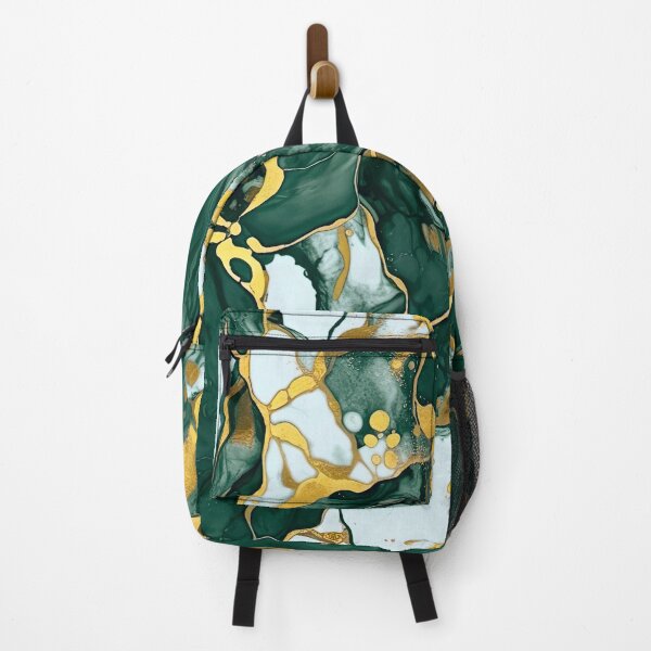 Item preview, Green gold Liquid Marble - acrylic paint marble camouflage designed and sold by Wolfsee.