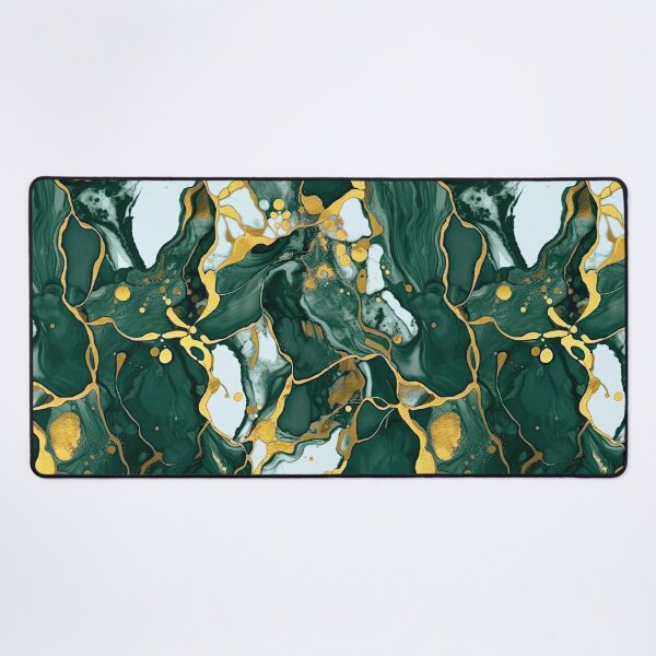 Item preview, Green gold Liquid Marble - acrylic paint marble camouflage designed and sold by Wolfsee.