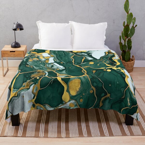 Item preview, Green gold Liquid Marble - acrylic paint marble camouflage designed and sold by Wolfsee.