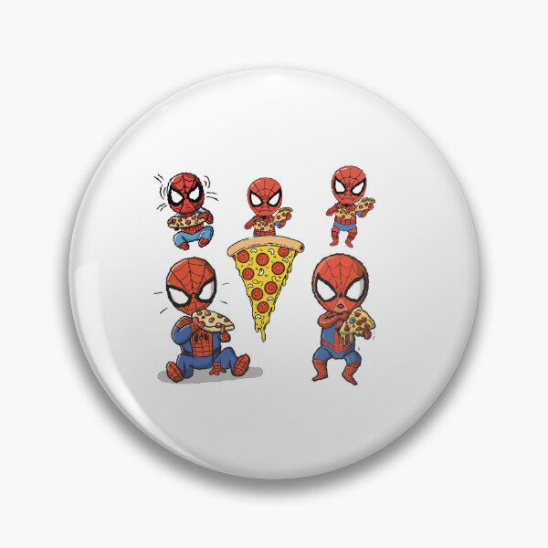 Item preview, Baby Pack Spidey Munching Pizza - Trendy Hilarious Comic Spiders Art Eating Food Meme Cartoon Costumes designed and sold by SpideyUniverse.