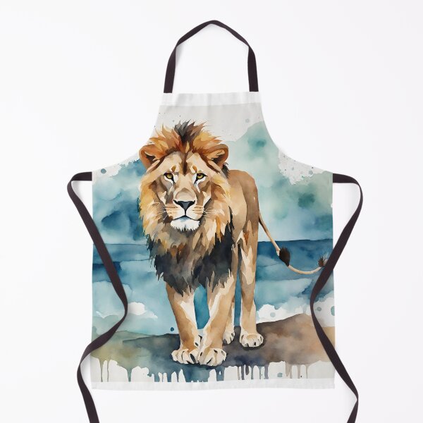 Item preview, Proud lion in watercolor designed and sold by kreativeadern.