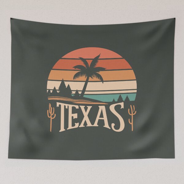 Item preview, Texas - Vintage Sunset - Colorful Illustration designed and sold by Amazing States of America.
