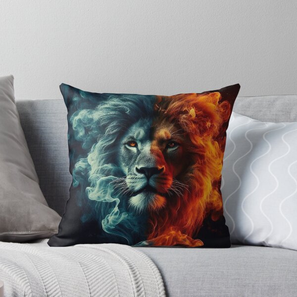 Item preview, a lion half ice and half fire designed and sold by SnapStix.
